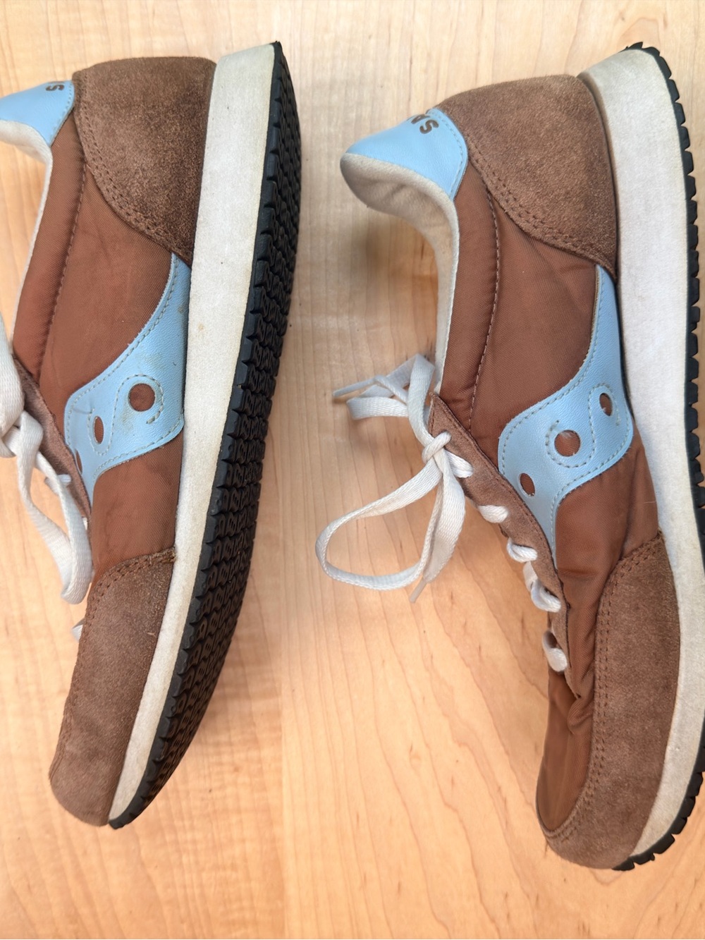 Saucony Brown Retro Running Sneakers